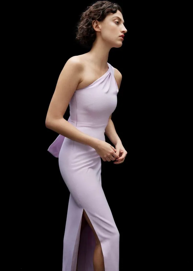 Whistles Dresses Lilac Bethan One Shoulder Maxi Dress 8211 Women