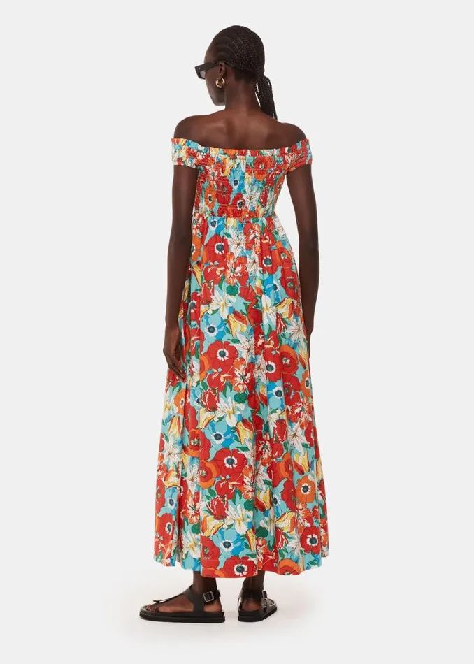 Whistles Dresses Multicolour Blossom Tulips Bardot Dress 8211 Women