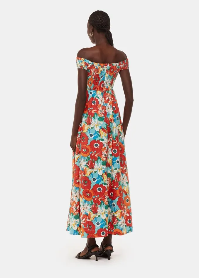 Whistles Dresses Multicolour Blossom Tulips Bardot Dress 8211 Women