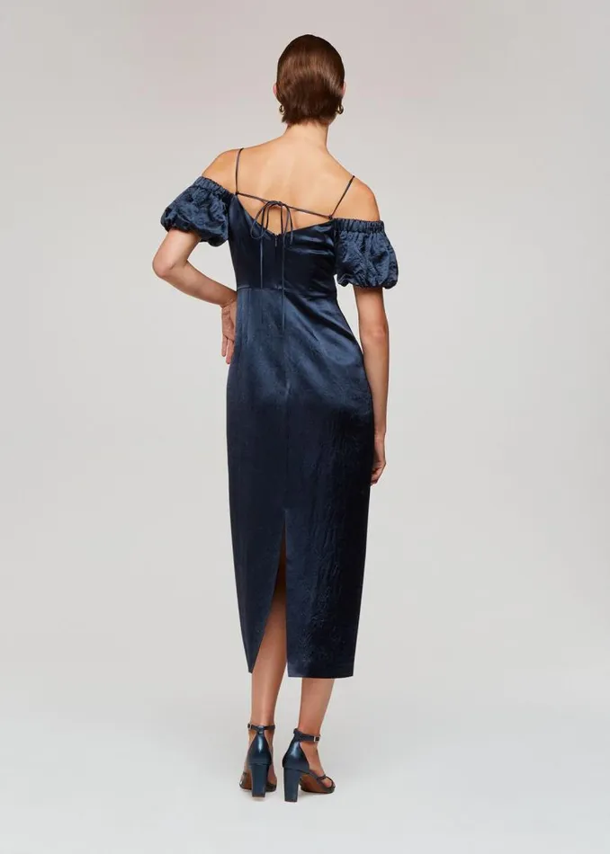 Whistles Dresses Navy Faye Bardot Dress 8211 Women