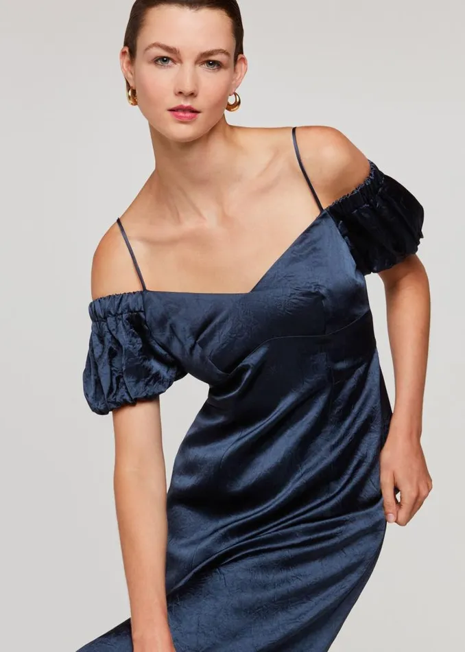 Whistles Dresses Navy Faye Bardot Dress 8211 Women