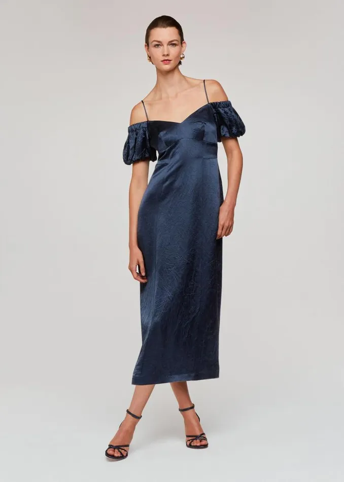 Whistles Dresses Navy Faye Bardot Dress 8211 Women