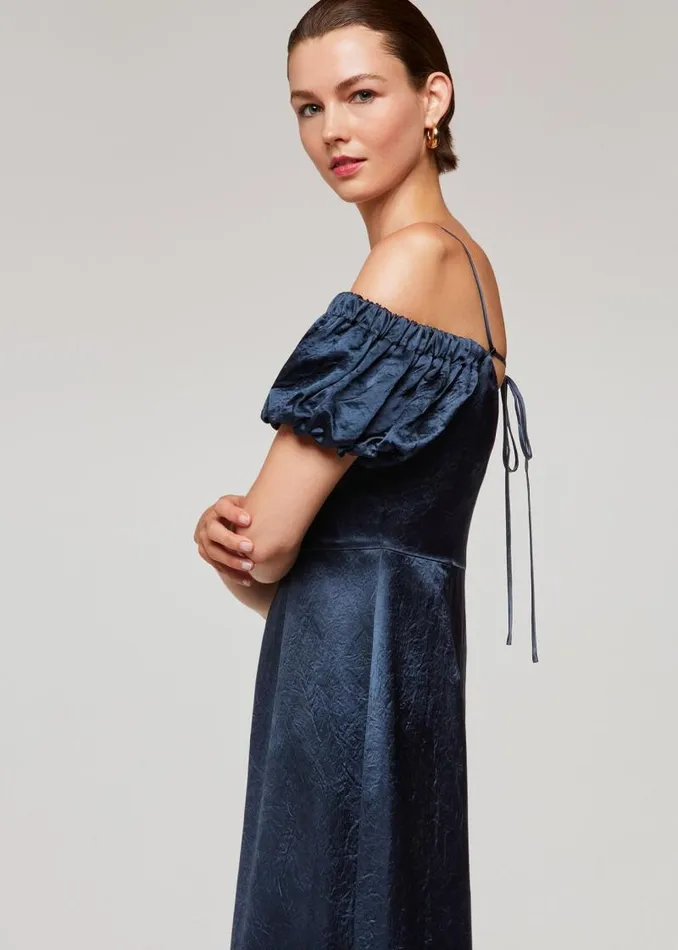 Whistles Dresses Navy Faye Bardot Dress 8211 Women