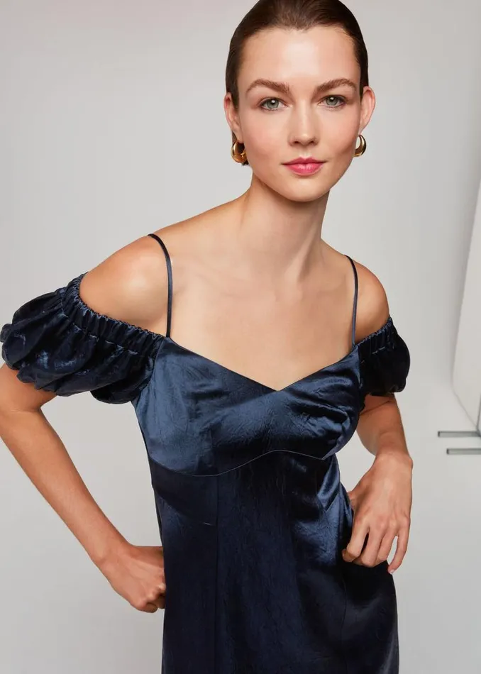 Whistles Dresses Navy Faye Bardot Dress 8211 Women