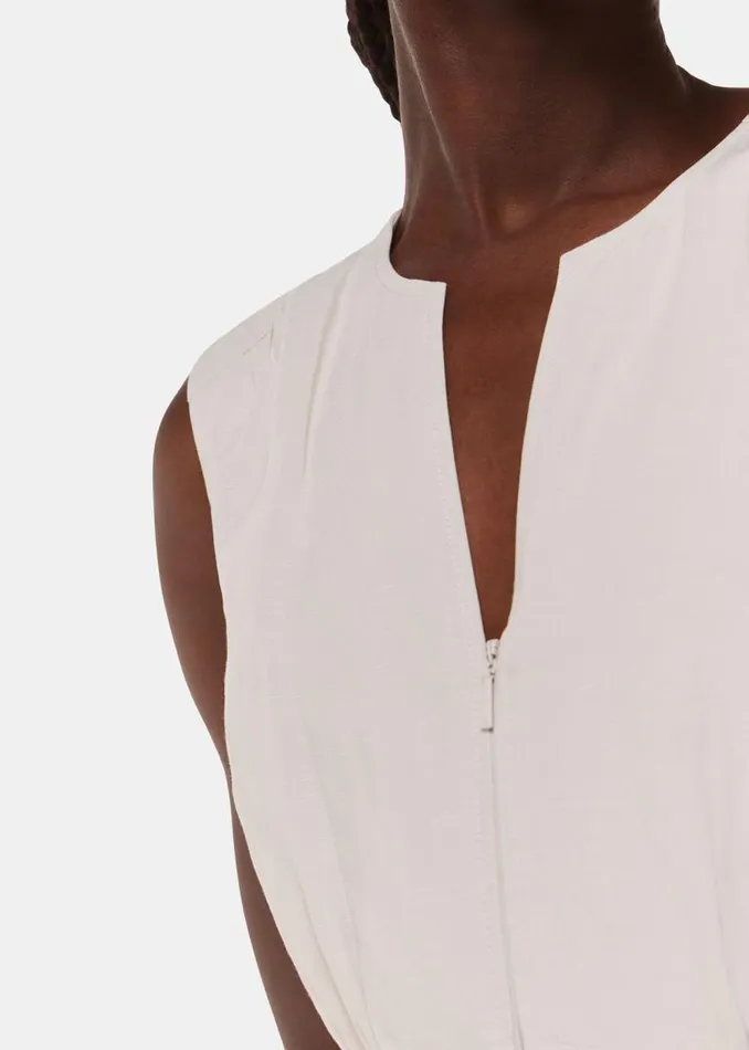 Whistles Dresses Neutral Abbie Linen Blend Midi Dress 8211 Women