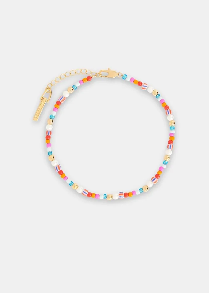 Whistles Jewelry Pink Beaded Anklet 8211 Women