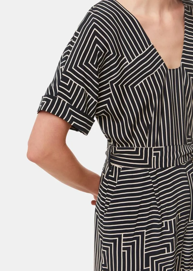 Whistles Jumpsuits Black Angled Stripe Jumpsuit 8211 Women