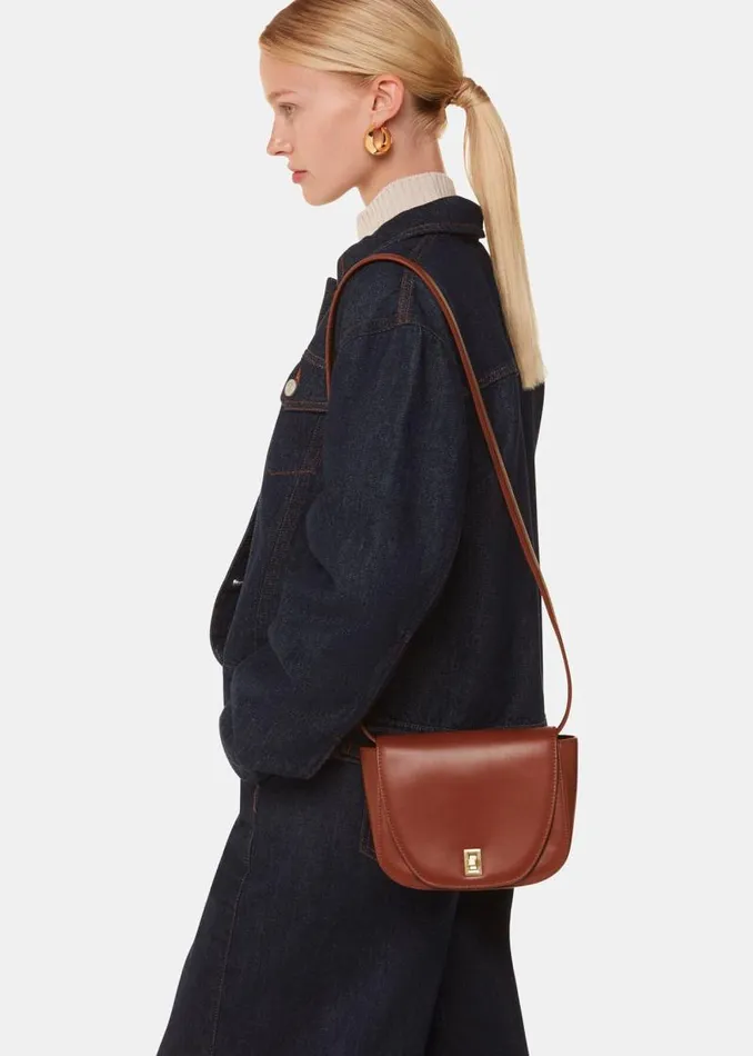 Whistles Leather Brown Carlota Turnlock Satchel 8211 Women