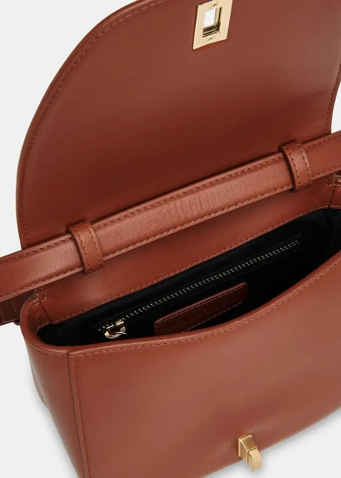 Whistles Leather Brown Carlota Turnlock Satchel 8211 Women