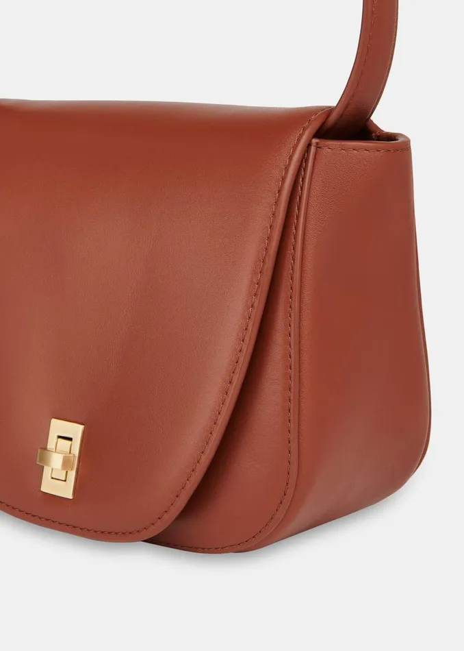 Whistles Leather Brown Carlota Turnlock Satchel 8211 Women