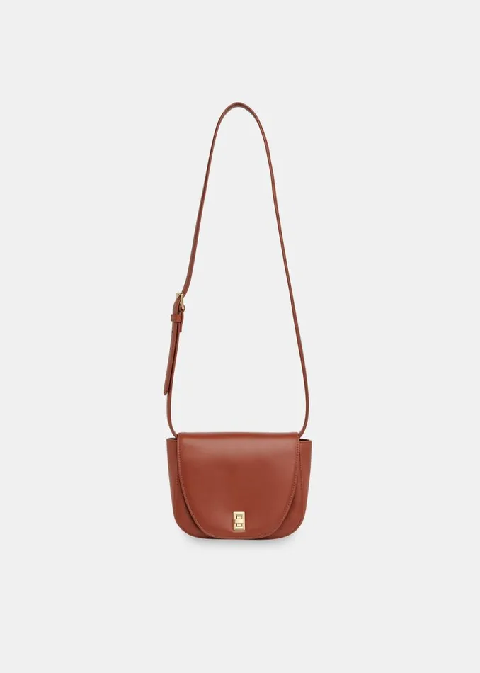 Whistles Leather Brown Carlota Turnlock Satchel 8211 Women