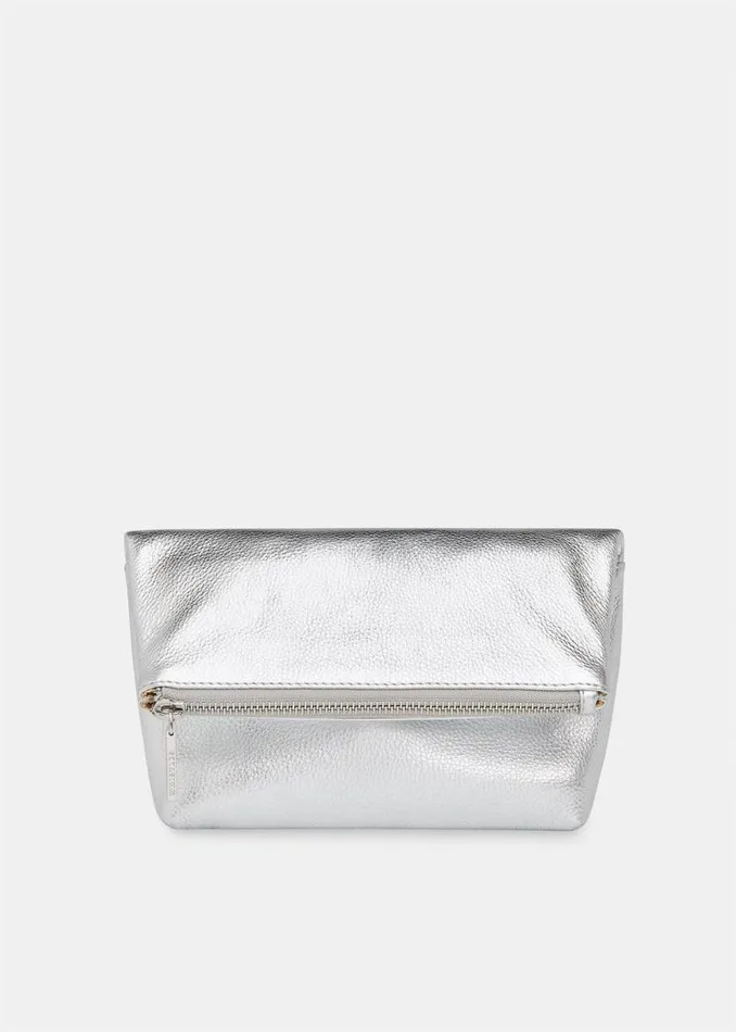 Whistles Leather Silver Cecilia Make Up Bag 8211 Women