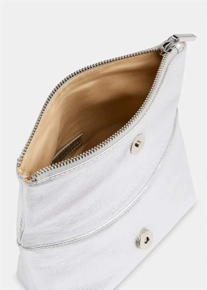 Whistles Leather Silver Cecilia Make Up Bag 8211 Women