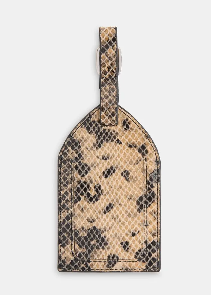 Whistles Leather Snake Print Snake Luggage Tag 8211 Women