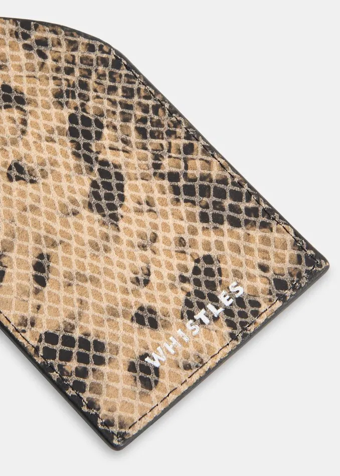 Whistles Leather Snake Print Snake Luggage Tag 8211 Women