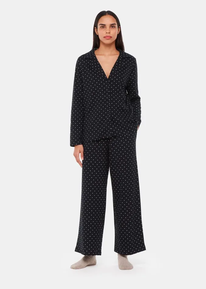 Whistles Pajamas Black Spot Print Pajama Set 8211 Women
