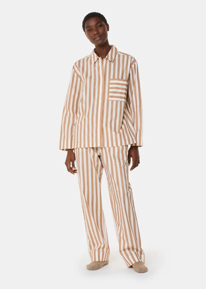 Whistles Pajamas Ivory Cotton Stripe Pajama Bottom 8211 Women