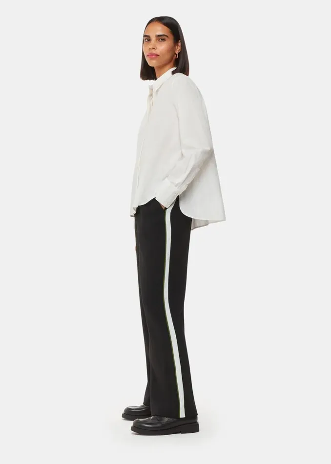 Whistles Pants Black Crepe Side Stripe Pants 8211 Women