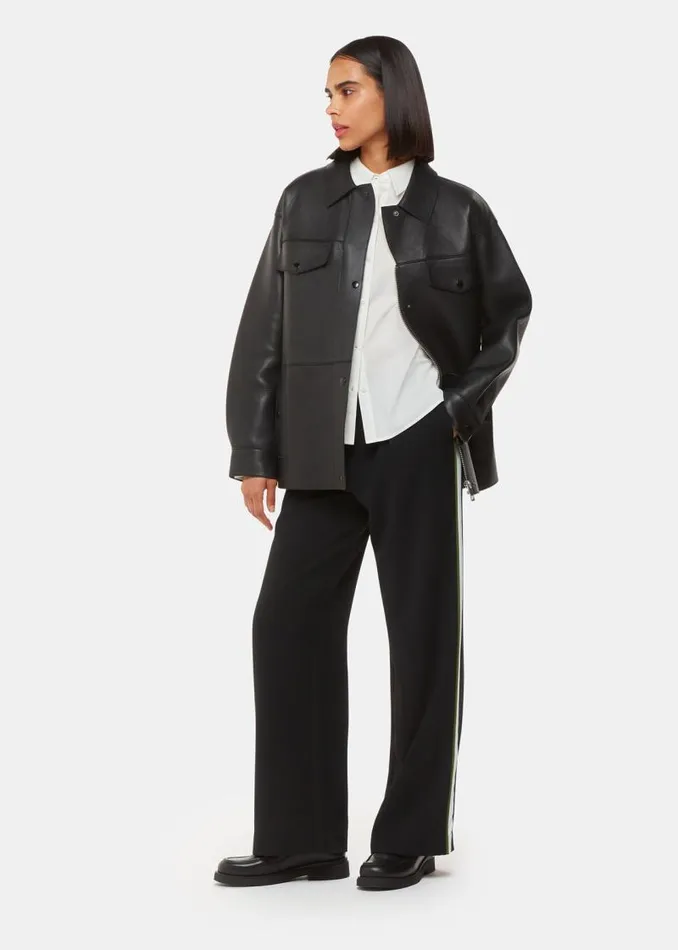 Whistles Pants Black Crepe Side Stripe Pants 8211 Women