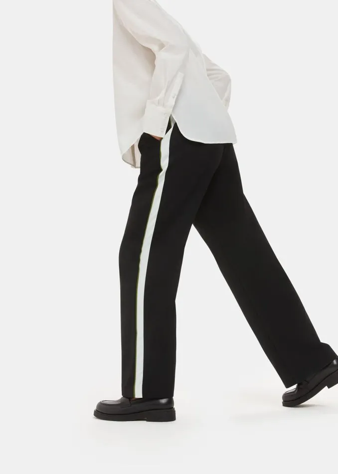 Whistles Pants Black Crepe Side Stripe Pants 8211 Women