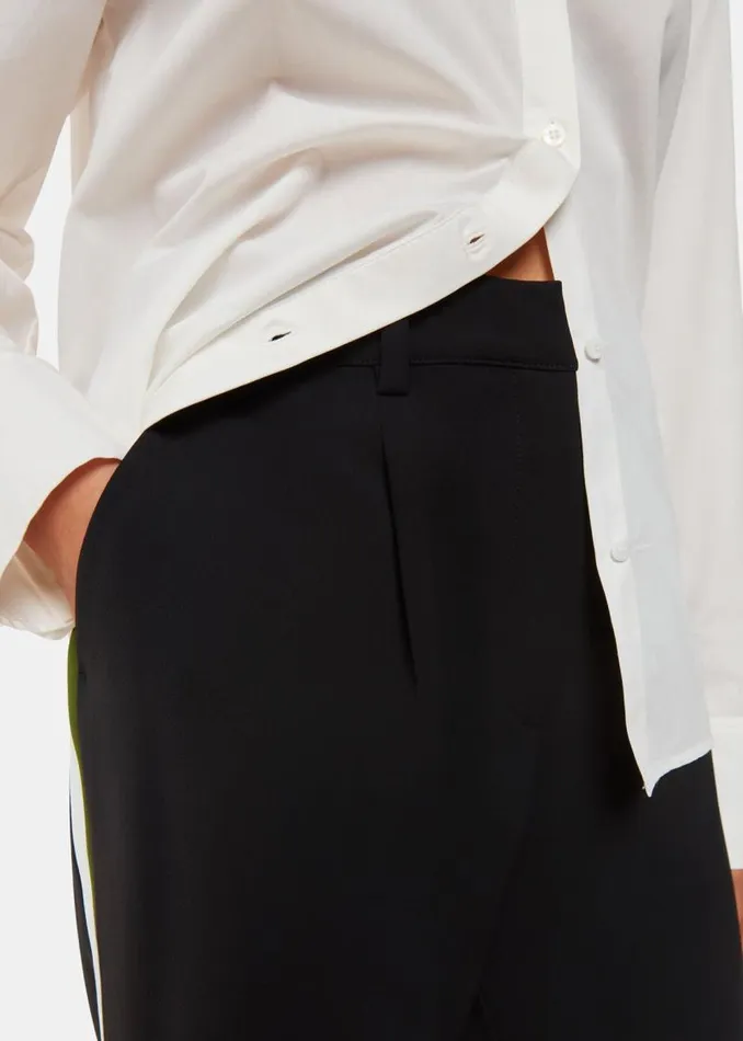Whistles Pants Black Crepe Side Stripe Pants 8211 Women