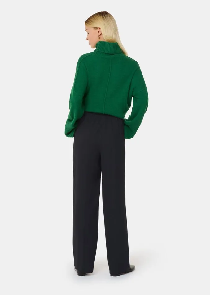 Whistles Pants Black Drawstring Waist Crepe Trouser 8211 Women