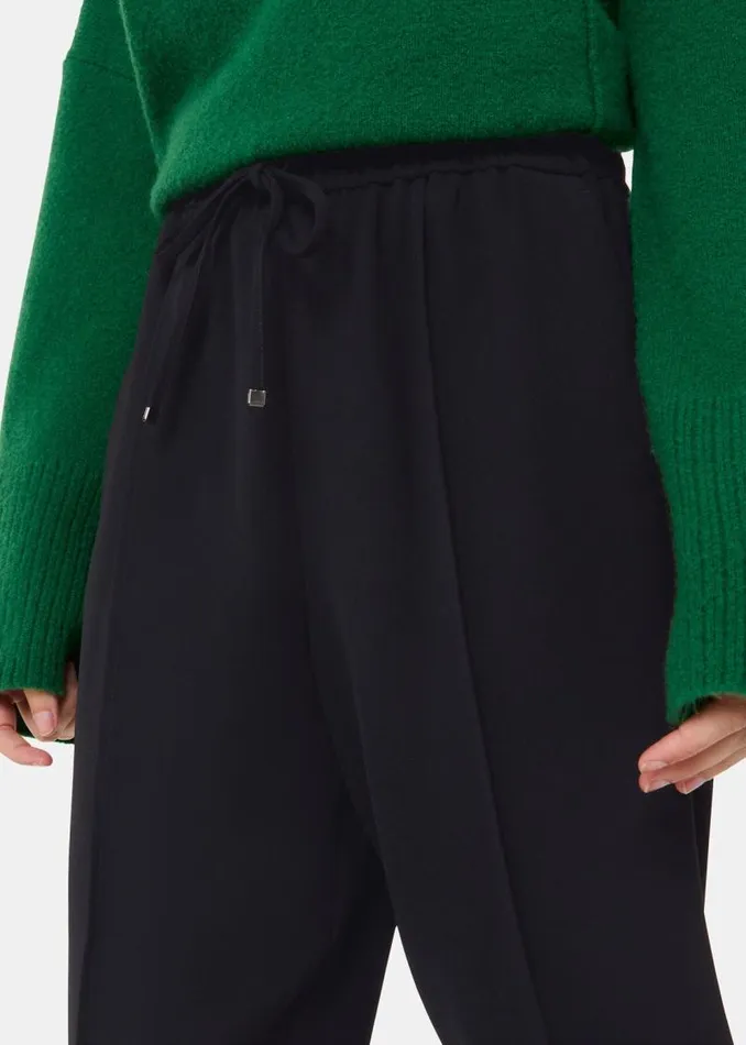 Whistles Pants Black Drawstring Waist Crepe Trouser 8211 Women