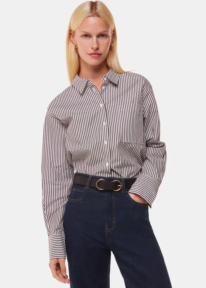Whistles Pants Dark Denim Stretch Barrel Leg Jean 8211 Women