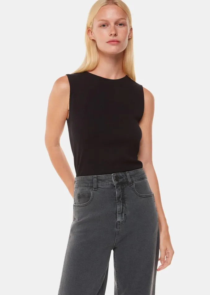 Whistles Pants Grey Stretch Barrel Leg Jean 8211 Women