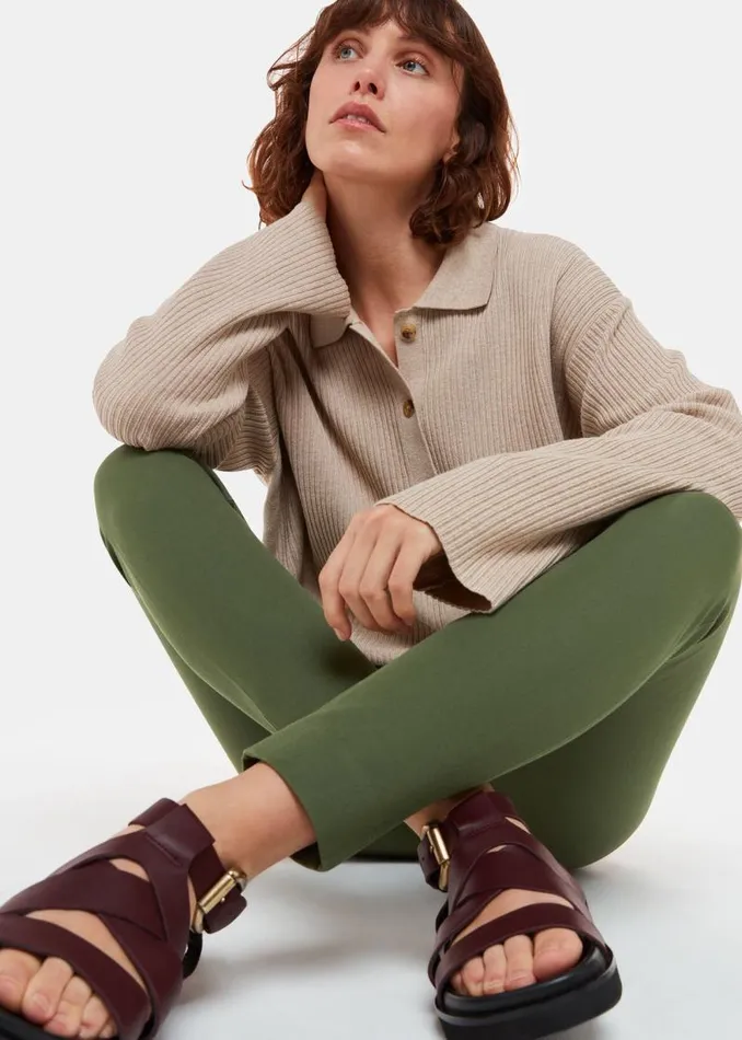 Whistles Pants Khaki Super Stretch Pants 8211 Women