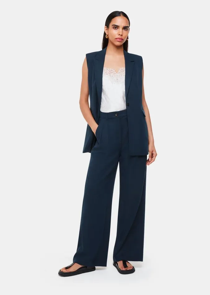Whistles Pants Navy Joss Tailored Pants 8211 Women