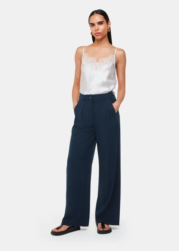 Whistles Pants Navy Joss Tailored Pants 8211 Women
