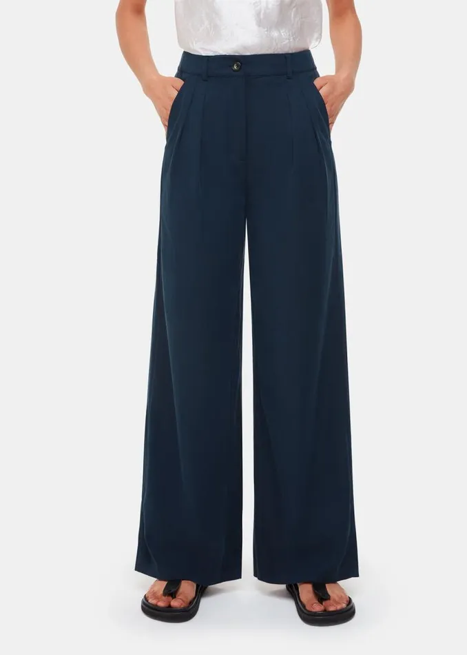 Whistles Pants Navy Joss Tailored Pants 8211 Women