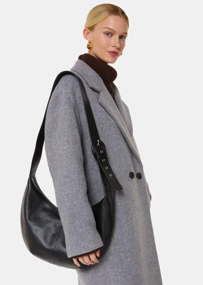 Whistles Petite Coats and Jackets Grey Petite Eliza Double Breasted Coat 8211 Women