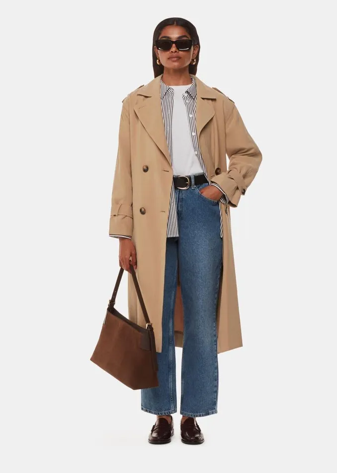 Whistles Petite Coats and Jackets Neutral Petite Riley Trench Coat 8211 Women