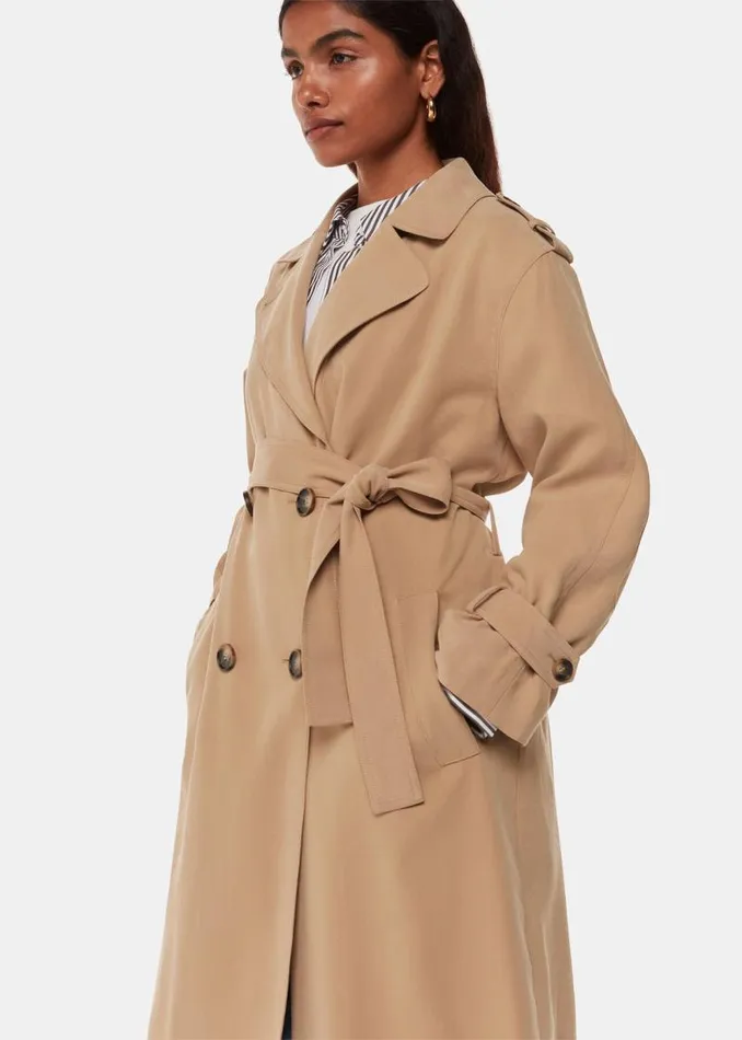 Whistles Petite Coats and Jackets Neutral Petite Riley Trench Coat 8211 Women
