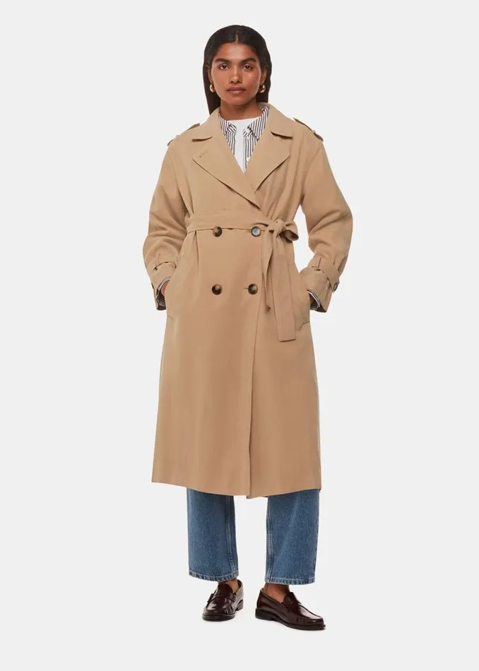 Whistles Petite Coats and Jackets Neutral Petite Riley Trench Coat 8211 Women