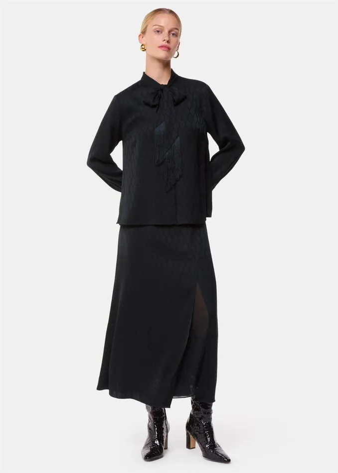 Whistles Skirts Black Diamond Jacquard Midi Skirt 8211 Women