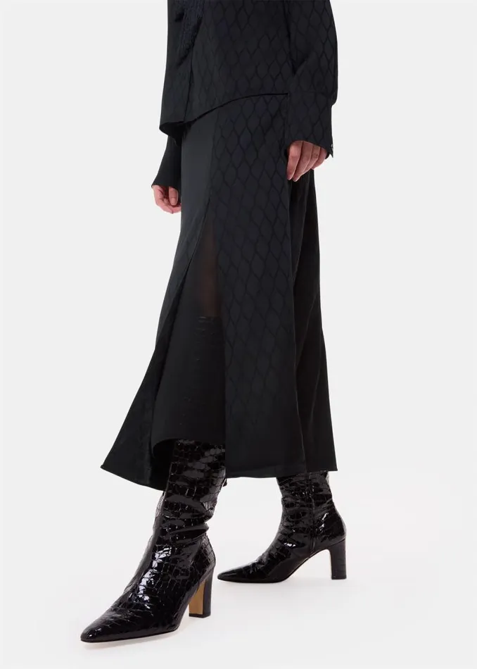 Whistles Skirts Black Diamond Jacquard Midi Skirt 8211 Women