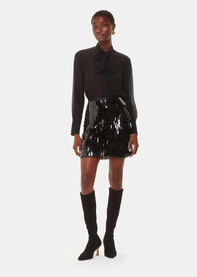 Whistles Skirts Black Sword Sequin Mini Skirt 8211 Women
