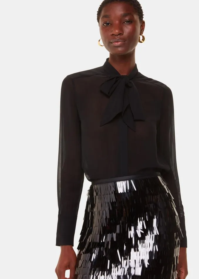 Whistles Skirts Black Sword Sequin Mini Skirt 8211 Women