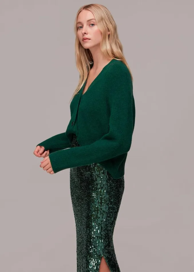 Whistles Skirts Dark Green Sequin Column Skirt 8211 Women