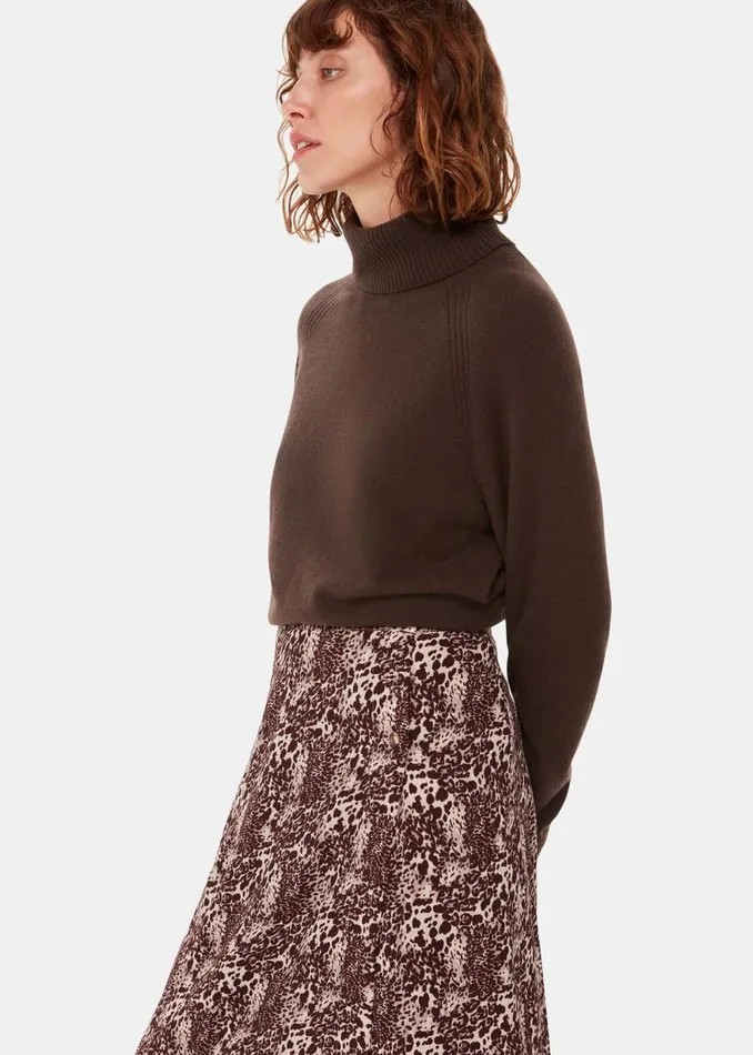 Whistles Skirts Micro Leopard Print Wrap Skirt 8211 Women