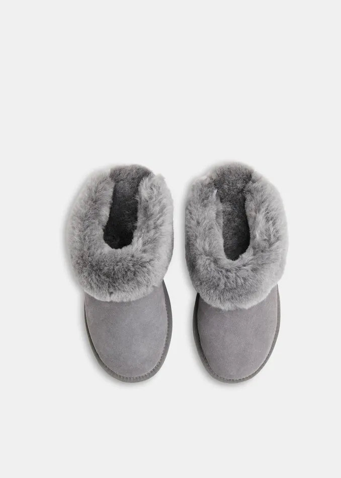 Whistles Slippers Grey Emilia Cuff Slipper 8211 Women