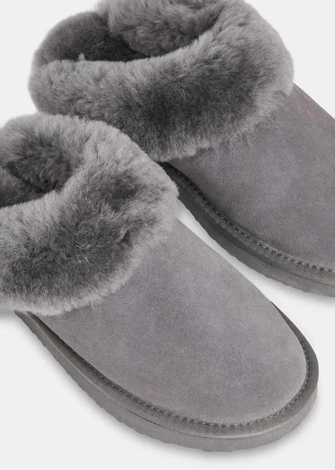 Whistles Slippers Grey Emilia Cuff Slipper 8211 Women