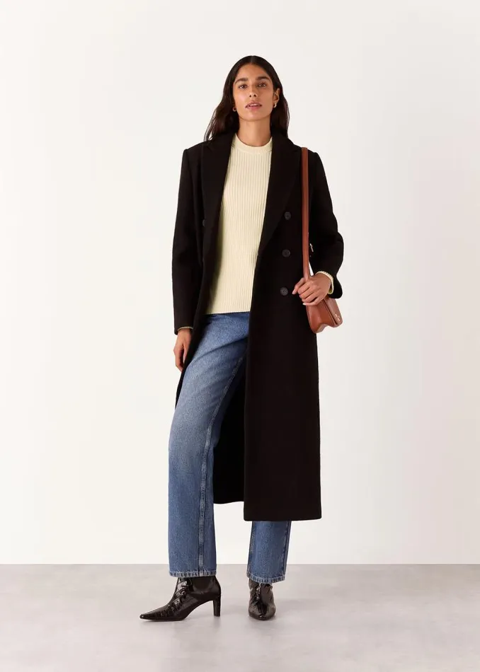 Whistles Sweaters and Cashmere Ivory Button Detail Longline Sweater 8211 Women
