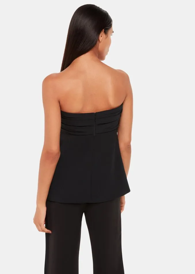 Whistles Tops Black Lula Crepe Bandeau Top 8211 Women