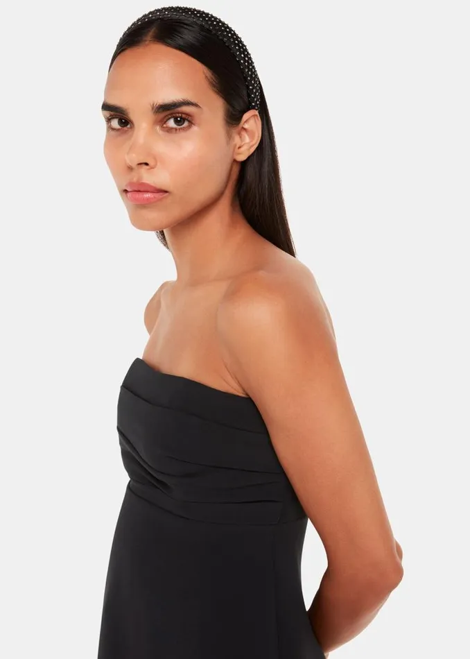 Whistles Tops Black Lula Crepe Bandeau Top 8211 Women