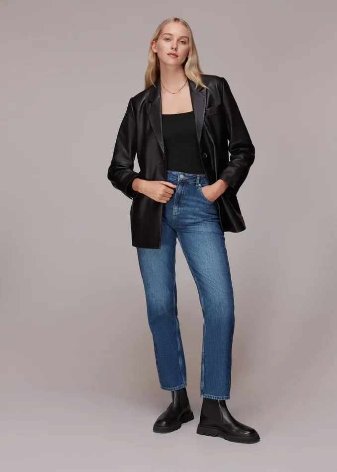 Whistles Tops Black Square Neck Long Sleeve Top 8211 Women