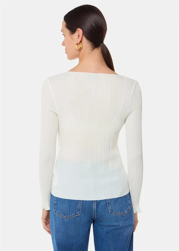 Whistles Tops Ivory Elsa Plisse Top 8211 Women
